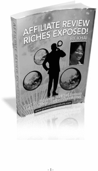 Product picture affiliate review riches exposed